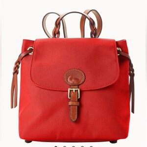 Dooney & Bourke Red and Brown Backpack